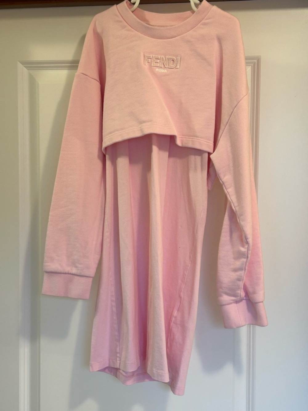 Fendi Pink Layered Casual Kids Dress